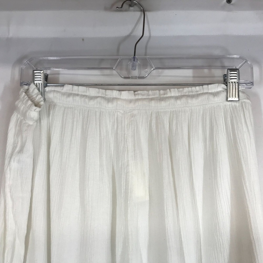 AERIE - WOMEN'S‎ LARGE - WHITE DRAWSTRING WAIST LACE DETAIL SLEEPWEAR SHORTS - Picture 5 of 11